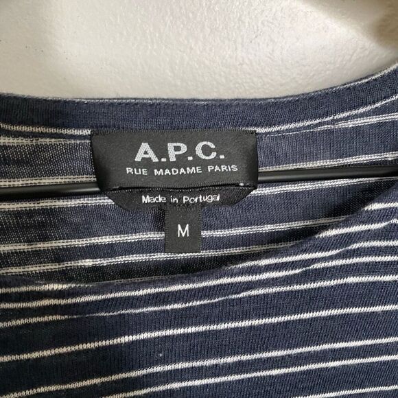 A.P.C. Linen Stripe Shirt - Picture 3 of 5